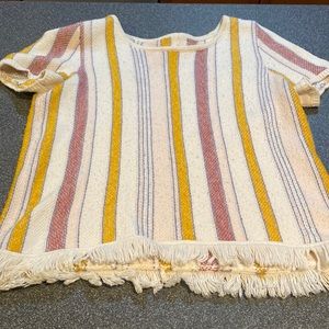 Knitted short sleeve top